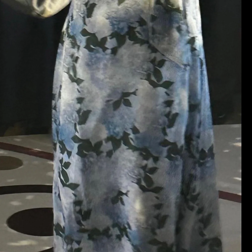 Sachin & Babi Kayla floral print chiffon gown Glacial Peonies - Picture 6 of 11